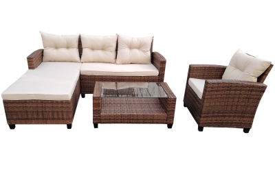 "Атланта" лаунж-зона из искусственного ротанга, цвет коричневый (К)