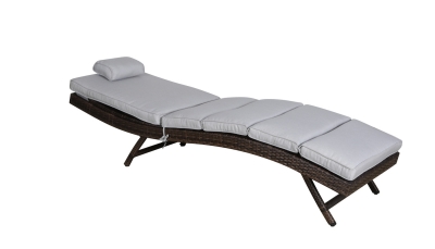 "Лиссабон" шезлонг из искусственного ротанга, цвет коричневый