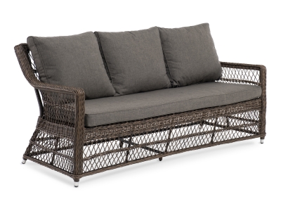 "Гранд Латте" диван трехместный из искусственного ротанга, цвет коричневый "Гранд Латте" диван трехместный из искусственного ротанга, цвет коричневый