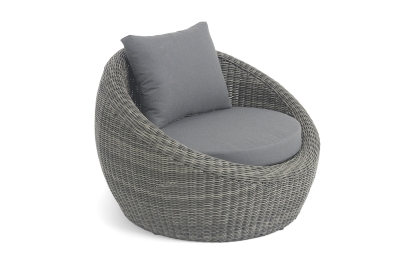 "Барселона" кресло из искусственного ротанга, цвет графит