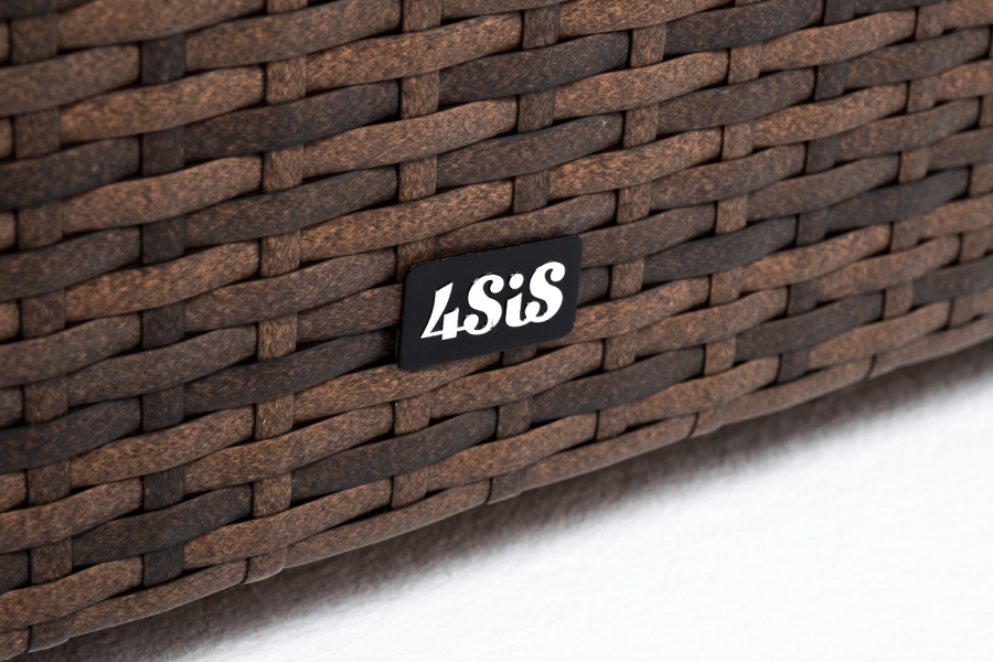 Лунго кашпо для цветов большое плетеное из искусственного ротанга, цвет коричневый - фото 5