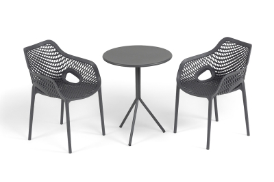 "Беллини" обеденная группа на 2 персоны, цвет темно-серый