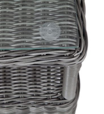 "Форио" столик кофейный из искусственного ротанга, цвет графит