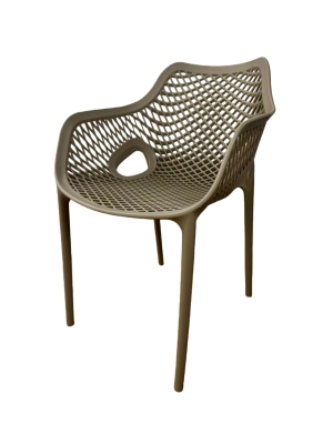 "Беллини" стул пластиковый, цвет бежево-коричневый