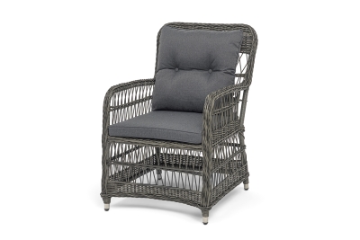 "Цесена" кресло плетеное из искусственного ротанга, цвет графит