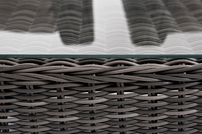 Капучино сингл лаунж-зона из искусственного ротанга, цвет графит - фото 13