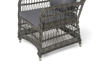 "Цесена" кресло плетеное из искусственного ротанга, цвет графит