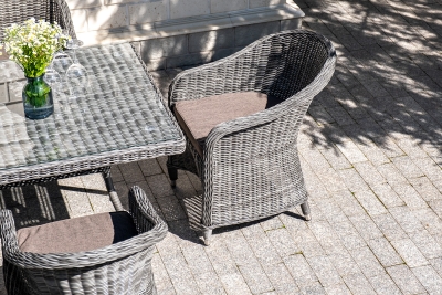 "Эспрессо" обеденная группа плетеная, цвет графит "Эспрессо" обеденная группа плетеная, цвет графит