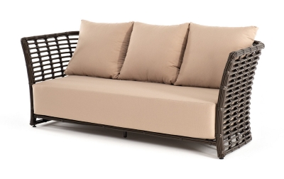 "Валенсия" диван из искусственного ротанга трехместный, цвет бронзовый