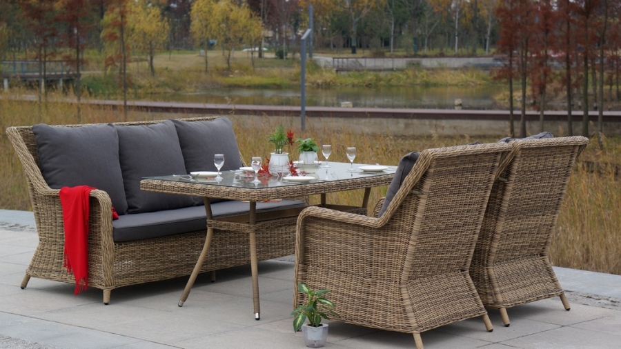 Гляссе кресло плетеное из искусственного ротанга, цвет соломенный - фото 6