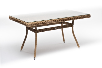 "Латте" плетеный стол из искусственного ротанга 140х80см, цвет соломенный, высота 65 см "Латте" плетеный стол из искусственного ротанга 140х80см, цвет соломенный, высота 65 см