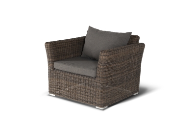 "Капучино Дабл" лаунж-зона из искусственного ротанга, цвет коричневый