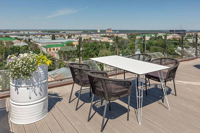 Руссо обеденный стол из HPL 150х80см, цвет молочный - фото 21