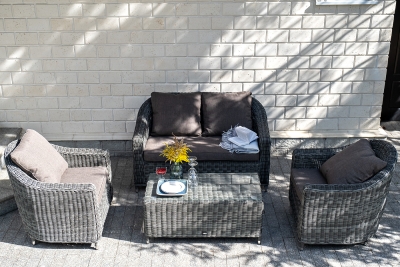 "Кон Панна" лаунж-зона из искусственного ротанга, цвет графит