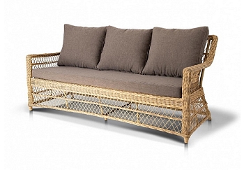 "Гранд Латте" диван трехместный из искусственного ротанга, цвет соломенный "Гранд Латте" диван трехместный из искусственного ротанга, цвет соломенный