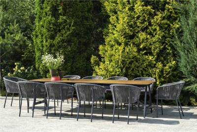 "Санта-Фе" обеденная группа на 10 персон, стол HPL, плоский роуп