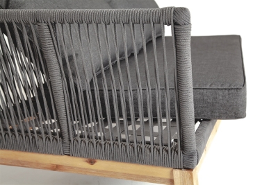 "Барселона" модуль диванный плетеный из роупа боковой правый