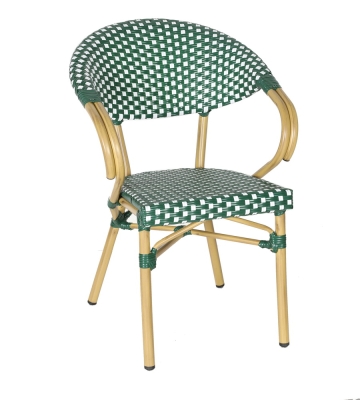 "Грас" плетеный стул из искусственного ротанга, цвет зеленый