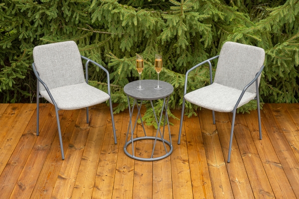 "Марокко" кофейный комплект из алюминия, цвет темно-серый