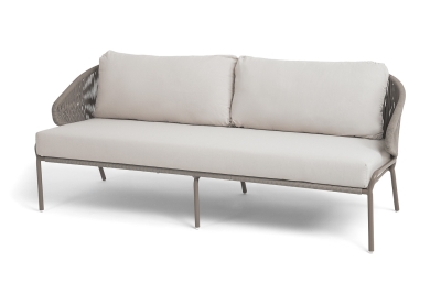 "Альмерия" диван 3-местный плетеный из роупа, цвет бежевый