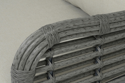 "Ницца" диван из искусственного ротанга трехместный, цвет серый "Ницца" диван из искусственного ротанга трехместный, цвет серый