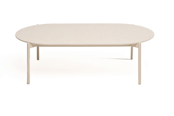 "Аликанте" журнальный стол из искусственного камня овальный, 130х70см, Н38, цвет белый Аликанте журнальный стол из искусственного камня овальный, 130х70см, Н38, цвет белый - фото 2