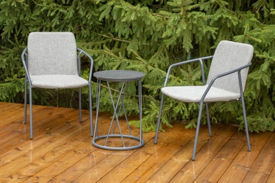 "Марокко" кофейный комплект из алюминия, цвет темно-серый