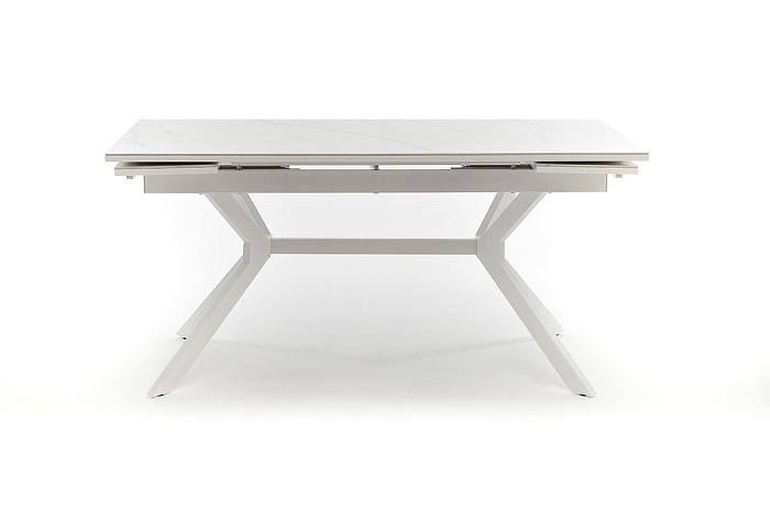 "Меркурий" стол интерьерный раздвижной обеденный из керамики, цвет белый глянцевый Меркурий стол интерьерный раздвижной обеденный из керамики, цвет белый глянцевый - фото 4
