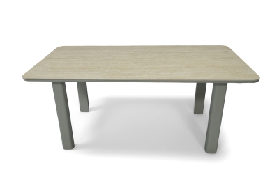 "Витория" обеденный стол из алюминия, столешница из искусственного камня