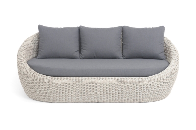 "Барселона" диван из искусственного ротанга трехместный, цвет бежевый