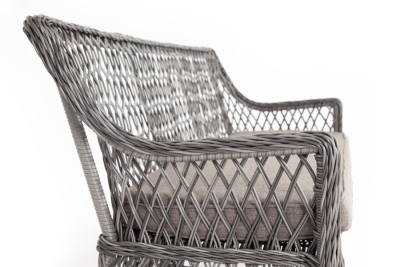 "Латте" диван двухместный из искусственного ротанга, цвет графит