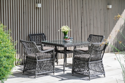 "Латте" плетеное кресло из искусственного ротанга, цвет графит