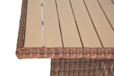 "Бергамо" плетеный обеденный стол, цвет коричневый