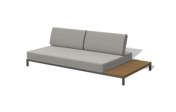 "Амальфи" модуль диванный левый, каркас из алюминия