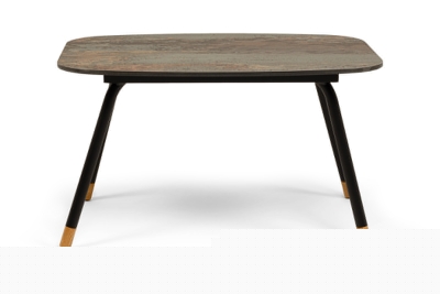 "Верона" журнальный столик из HPL 70х50, H40, каркас черный муар, цвет столешницы "винтаж"