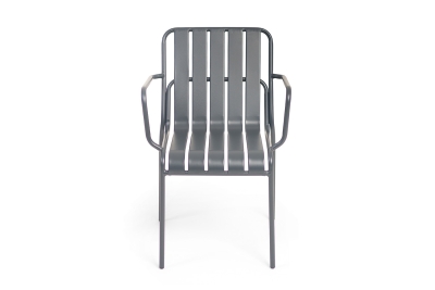 "Гелиос" стул стальной, цвет темно-серый