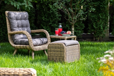 "Толедо" лаунж-зона из искусственного ротанга, цвет соломенный