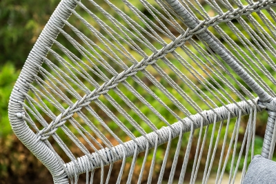 "Апулия" подвесное кресло из искусственного ротанга, цвет серый