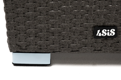 "Капучино" кашпо для цветов плетеное из искусственного ротанга, цвет графит