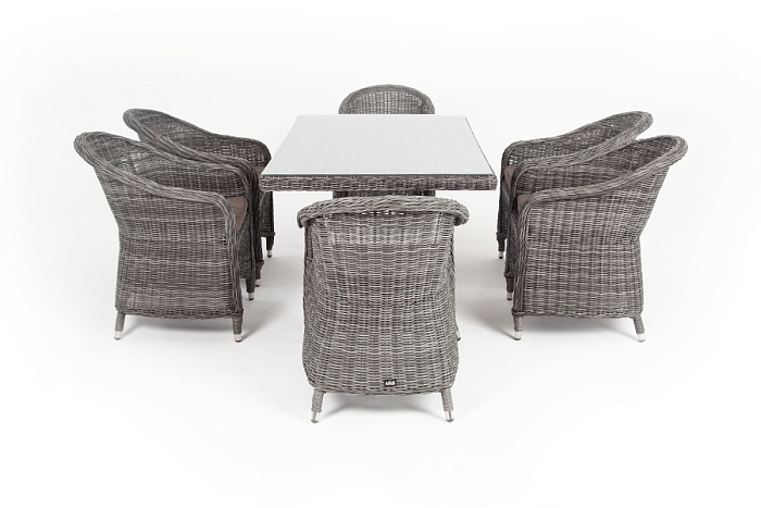 Эспрессо обеденная группа плетеная, цвет графит - фото 8