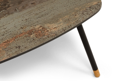 "Верона" журнальный столик из HPL 70х50, H40, каркас черный муар, цвет столешницы "винтаж" "Верона" журнальный столик из HPL 70х50, H40, каркас черный муар, цвет столешницы "винтаж"