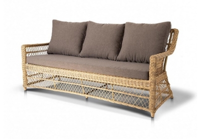 "Гранд Латте" диван трехместный из искусственного ротанга, цвет соломенный "Гранд Латте" диван трехместный из искусственного ротанга, цвет соломенный