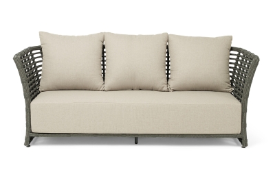 "Валенсия" диван из искусственного ротанга трехместный, цвет серый
