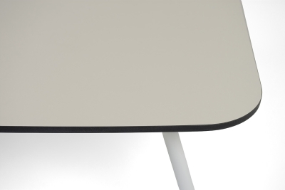 "Верона" журнальный стол из HPL 120х65, H40, каркас белый муар, цвет столешницы "крем"