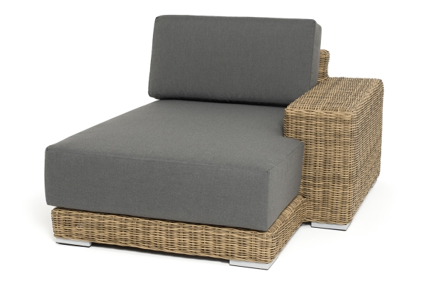 "Капри" кушетка из искусственного ротанга, цвет соломенный