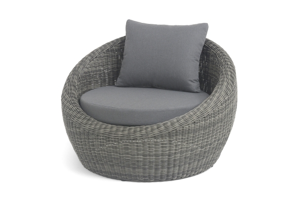 "Барселона" кресло из искусственного ротанга, цвет графит