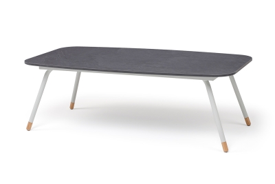"Верона" журнальный стол из HPL 120х65, H40, каркас светло-серый (RA L7035) муар, цвет столешницы "серый гранит"