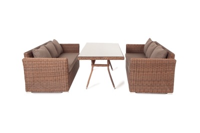 "Мокко Дабл" обеденная группа из искусственного ротанга, цвет коричневый "Мокко Дабл" обеденная группа из искусственного ротанга, цвет коричневый