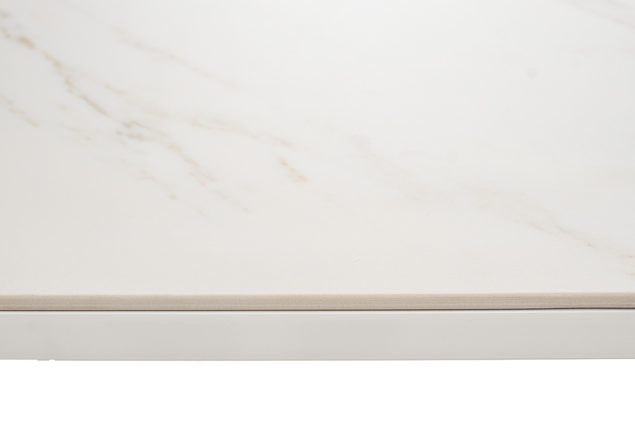 Меркурий стол интерьерный раздвижной обеденный из керамики, цвет белый глянцевый - фото 9