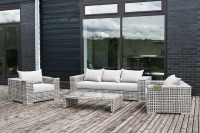 "Тито" лаунж-зона из искусственного ротанга, цвет серый "Тито" лаунж-зона из искусственного ротанга, цвет серый